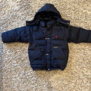 POLO Ralph Lauren:navy, quilted hooded down jacket